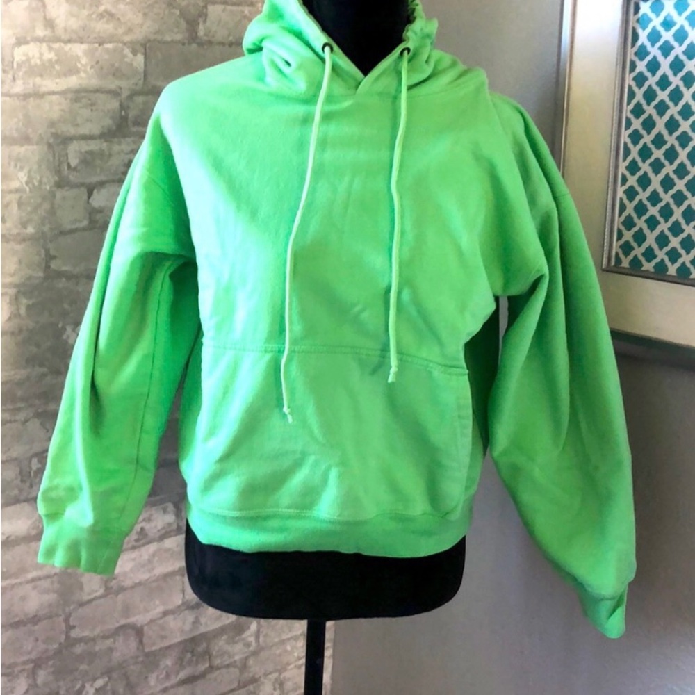 Neon Green Women's Pullover Hoodie Sweatshirt